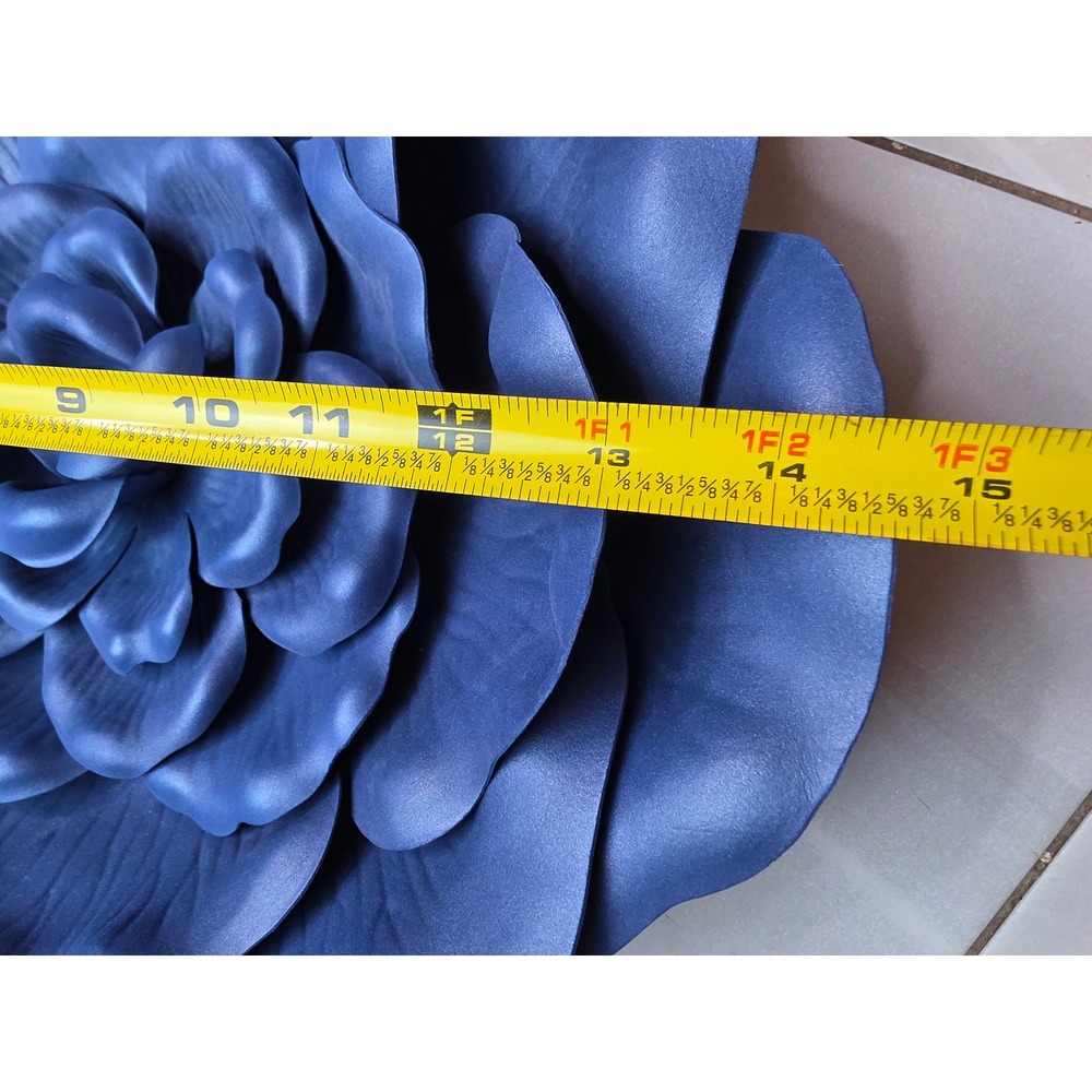 Hobby Lobby Navy Blue Foam Wall Flowers Set of 2 Large Rose Decor 510150 537630 - Picture 3 of 11